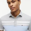 Koszulka polo Slim Fit z elastycznego pikowanego materiału w paski Koszulka polo Slim Fit z elastycznego pikowanego materiału w paski