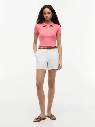 Koszulka polo Slim Fit z zamkiem Koszulka polo Slim Fit z zamkiem