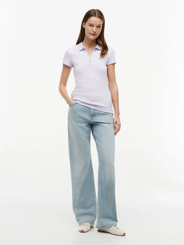Koszulka polo Slim Fit z zamkiem Koszulka polo Slim Fit z zamkiem