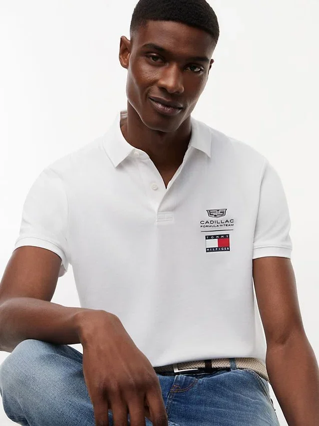 Koszulka polo z logo Tommy x Cadillac F1® Team Koszulka polo z logo Tommy x Cadillac F1® Team