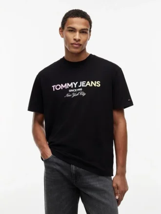 Koszulka Tommy Jeans z logo w stylu gradientowym Koszulka Tommy Jeans z logo w stylu gradientowym