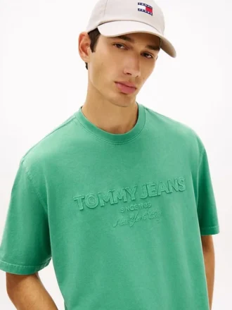 Koszulka Tommy Jeans z postarzanym logo Koszulka Tommy Jeans z postarzanym logo
