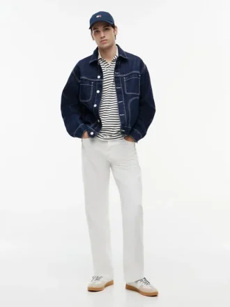 Kurtka dżinsowa Tommy Jeans w ciemnym odcieniu