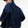 Kurtka dżinsowa Tommy Jeans w ciemnym odcieniu
