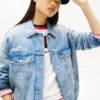 Kurtka dżinsowa Tommy Jeans w stylu postarzanym