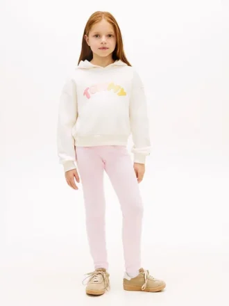 Legginsy dla dziewczynek z logo Tommy w stylu college’u