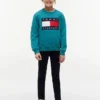 Legginsy dla dziewczynek z logo Tommy w stylu college’u