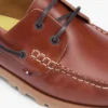 Lekkie skórzane buty żeglarskie z grubym bieżnikiem Lekkie skórzane buty żeglarskie z grubym bieżnikiem