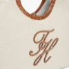 Lniana torba typu maxi z monogramem Lniana torba typu maxi z monogramem