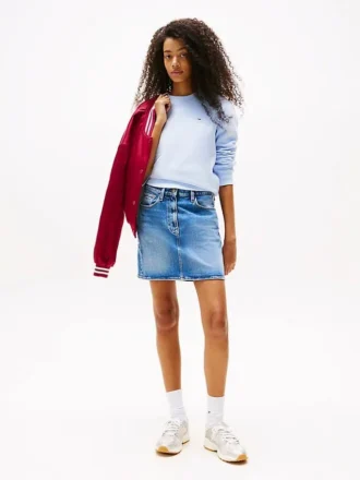 Mini spódniczka jeansowa Tommy Jeans z wysokim stanem Mini spódniczka jeansowa Tommy Jeans z wysokim stanem
