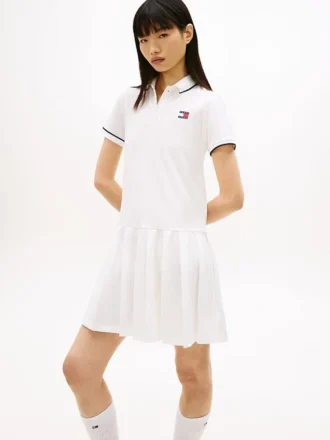Mini sukienka polo z plisami Tommy Jeans