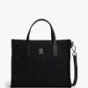 Mini torba z nylonu z monogramem i przeszyciami Mini torba z nylonu z monogramem i przeszyciami