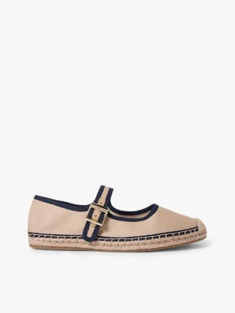 Płócienne espadryle typu mary jane