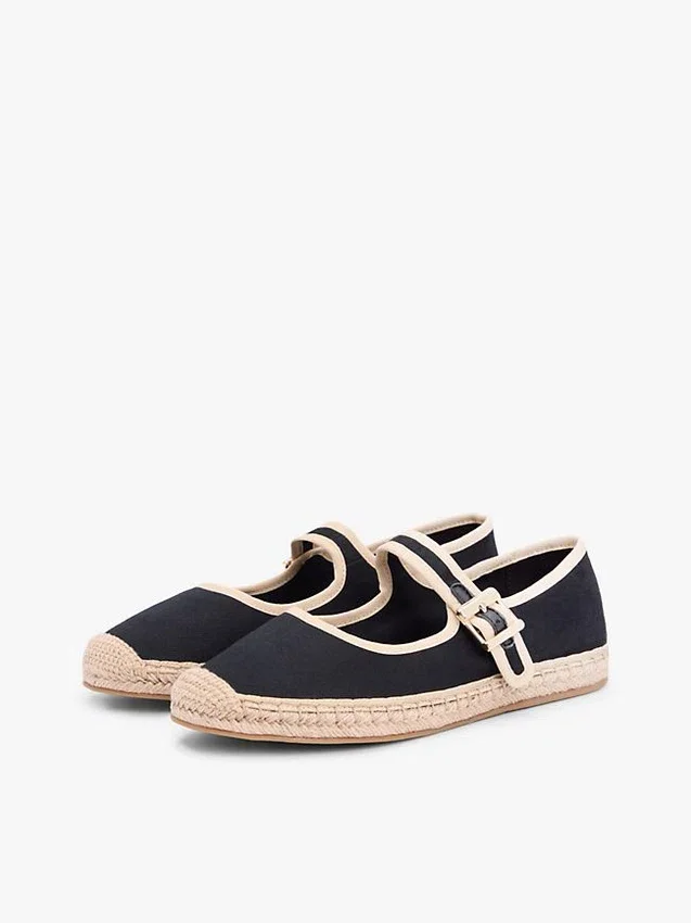 Płócienne espadryle typu mary jane Płócienne espadryle typu mary jane