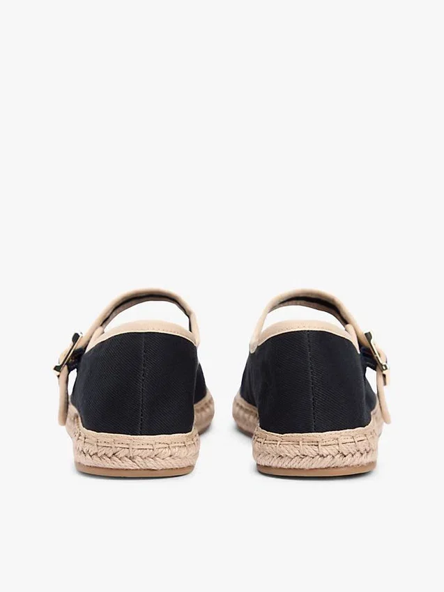 Płócienne espadryle typu mary jane Płócienne espadryle typu mary jane
