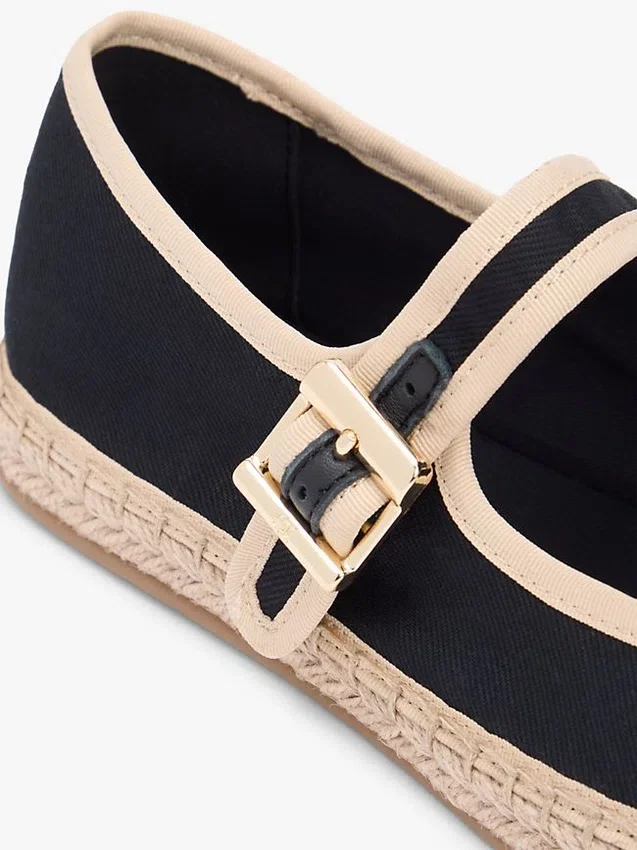 Płócienne espadryle typu mary jane Płócienne espadryle typu mary jane