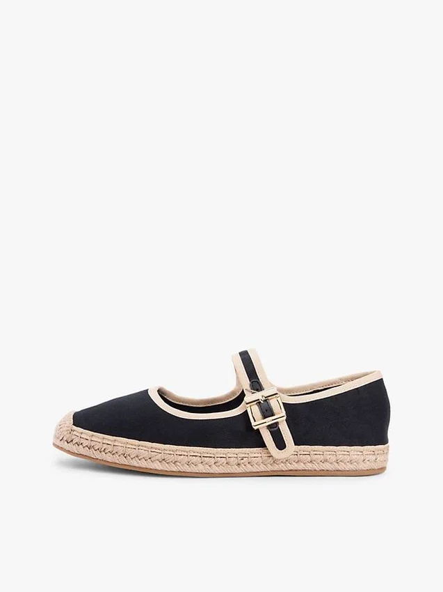 Płócienne espadryle typu mary jane Płócienne espadryle typu mary jane