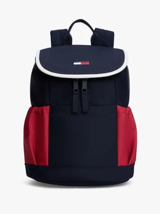 Plecak dziecięcy z klapką w stylu colorblock
