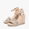 Sandały espadryle na koturnie z rafii Sandały espadryle na koturnie z rafii