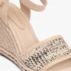 Sandały espadryle na koturnie z rafii Sandały espadryle na koturnie z rafii