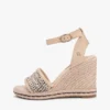 Sandały espadryle na koturnie z rafii Sandały espadryle na koturnie z rafii