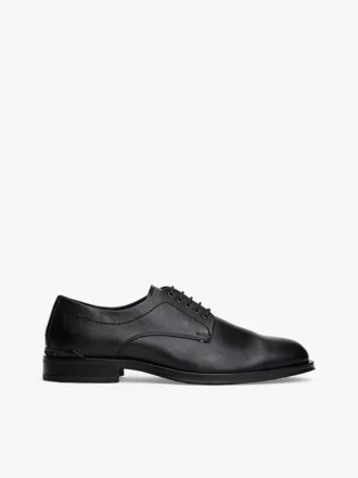 Skórzane buty derby z wstawkami