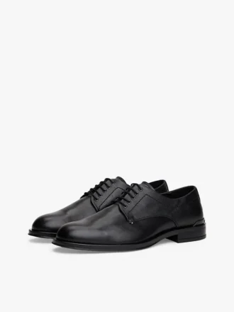 Skórzane buty derby z wstawkami