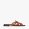 Skórzane sandały typu penny loafer Skórzane sandały typu penny loafer