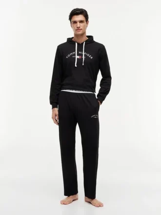 Spodnie do spania z logo Hilfiger w stylu pique