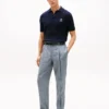 Spodnie lniane New York Label w kratę Glen