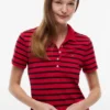 Sukienka polo w paski z elastycznego piké Sukienka polo w paski z elastycznego piké