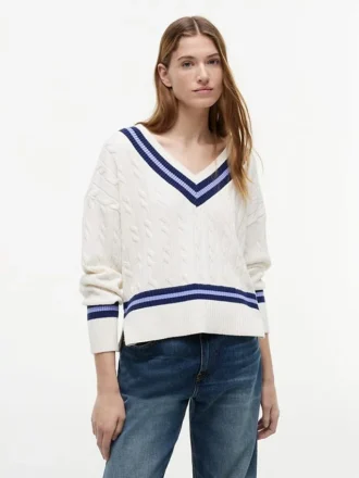 Sweter Cricket z dzianiny warkoczowej