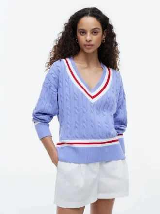 Sweter Cricket z dzianiny warkoczowej