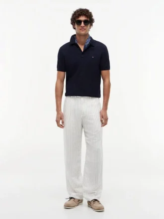 Sweter polo z krótkim rękawem