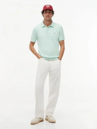 Sweter polo z krótkim rękawem