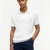 Sweter polo z krótkim rękawem i splotem warkoczowym
