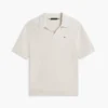 Sweter polo z krótkim rękawem i wykończeniem Sweter polo z krótkim rękawem i wykończeniem