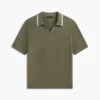 Sweter polo z krótkim rękawem i wykończeniem Sweter polo z krótkim rękawem i wykończeniem