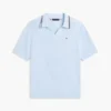 Sweter polo z krótkim rękawem i wykończeniem Sweter polo z krótkim rękawem i wykończeniem