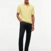 Sweter polo z krótkim rękawem o fakturze waflowej Sweter polo z krótkim rękawem o fakturze waflowej