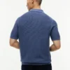 Sweter polo z krótkim rękawem o fakturze waflowej Sweter polo z krótkim rękawem o fakturze waflowej