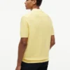 Sweter polo z krótkim rękawem o fakturze waflowej Sweter polo z krótkim rękawem o fakturze waflowej