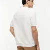 Sweter polo z krótkim rękawem o fakturze waflowej Sweter polo z krótkim rękawem o fakturze waflowej