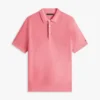 Sweter polo z krótkim rękawem o fakturze waflowej Sweter polo z krótkim rękawem o fakturze waflowej