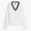 Sweter Tommy Jeans o luźnym kroju z dekoltem w serek Sweter Tommy Jeans o luźnym kroju z dekoltem w serek