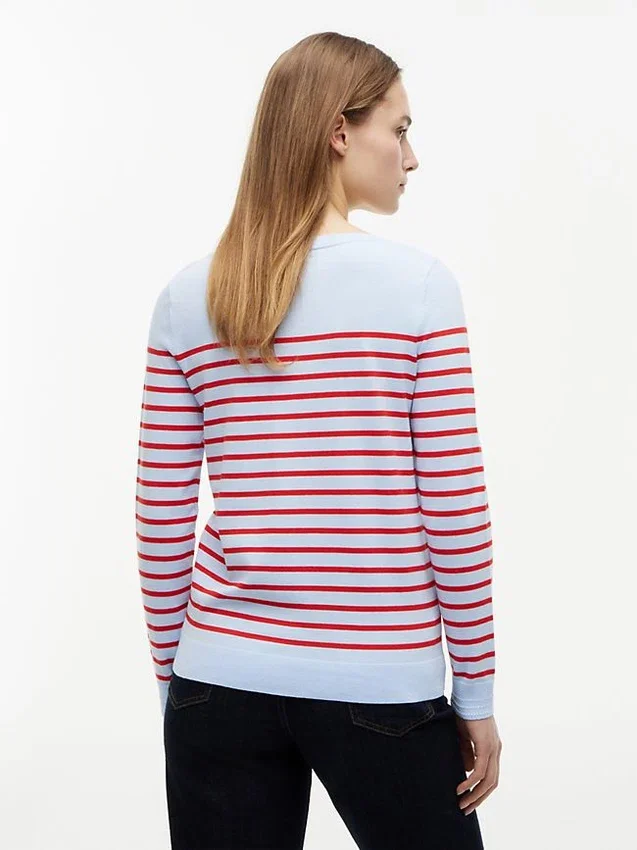 Sweter w paski z dekoltem w łódkę Sweter w paski z dekoltem w łódkę