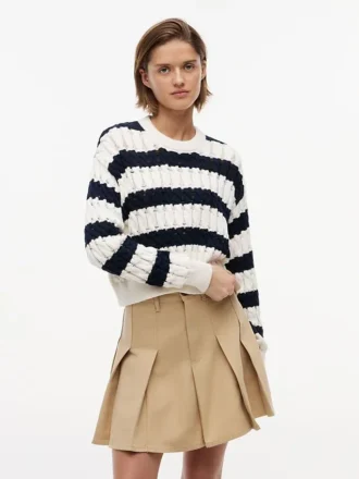Sweter w paski z dzianiny typu cable knit marki Tommy Jeans