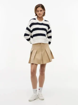 Sweter w paski z dzianiny typu cable knit marki Tommy Jeans