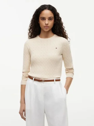 Sweter z dzianiny warkoczowej Sweter z dzianiny warkoczowej