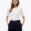 Sweter z krótkim rękawem o splocie warkoczowym Sweter z krótkim rękawem o splocie warkoczowym